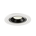 SLV LED Ceiling recessed luminaire NUMINOS� GIMBLE S, 4000K, 40�, white/black