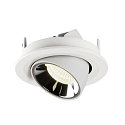 SLV LED Ceiling recessed luminaire NUMINOS� GIMBLE S, 4000K, 40�, white/chrome