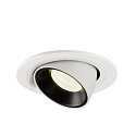 SLV LED Ceiling recessed luminaire NUMINOS� GIMBLE S, 4000K, 55�, white/black