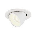 LED Ceiling recessed luminaire NUMINOS� GIMBLE S, 4000K, 55�, white