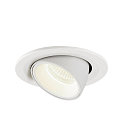 SLV LED Ceiling recessed luminaire NUMINOS� GIMBLE S, 4000K, 55�, white