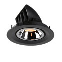 SLV LED Ceiling recessed luminaire NUMINOS� GIMBLE M, 2700K, 55�, black/chrome