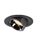 SLV LED Ceiling recessed luminaire NUMINOS� GIMBLE M, 2700K, 55�, black/chrome