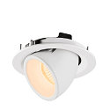 SLV LED Ceiling recessed luminaire NUMINOS� GIMBLE M, 2700K, 55�, white