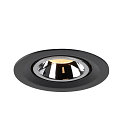 SLV LED Ceiling recessed luminaire NUMINOS� GIMBLE M, 3000K, 20�, black/chrome