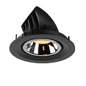 SLV LED Ceiling recessed luminaire NUMINOS� GIMBLE M, 3000K, 40�, black/chrome