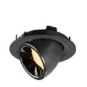 SLV LED Ceiling recessed luminaire NUMINOS� GIMBLE M, 3000K, 40�, black/chrome