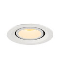 SLV LED Ceiling recessed luminaire NUMINOS� GIMBLE M, 3000K, 40�, white