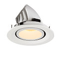 SLV LED Ceiling recessed luminaire NUMINOS� GIMBLE M, 3000K, 55�, white