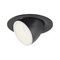 LED Ceiling recessed luminaire NUMINOS� GIMBLE M, 4000K, 20�, black/white
