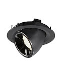 SLV LED Ceiling recessed luminaire NUMINOS� GIMBLE M, 4000K, 20�, black/chrome
