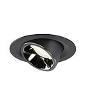 SLV LED Ceiling recessed luminaire NUMINOS� GIMBLE M, 4000K, 20�, black/chrome