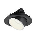 SLV LED Ceiling recessed luminaire NUMINOS� GIMBLE M, 4000K, 40�, black/white