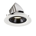 SLV LED Ceiling recessed luminaire NUMINOS� GIMBLE M, 4000K, 20�, white/black
