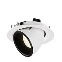 SLV LED Ceiling recessed luminaire NUMINOS� GIMBLE M, 4000K, 20�, white/black
