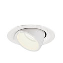 SLV LED Ceiling recessed luminaire NUMINOS� GIMBLE M, 4000K, 20�, white