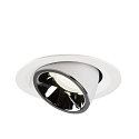 SLV LED Ceiling recessed luminaire NUMINOS� GIMBLE M, 4000K, 40�, white/chrome