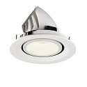 SLV LED Ceiling recessed luminaire NUMINOS� GIMBLE M, 4000K, 55�, white