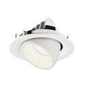 SLV LED Ceiling recessed luminaire NUMINOS� GIMBLE M, 4000K, 55�, white