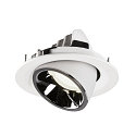 SLV LED Ceiling recessed luminaire NUMINOS� GIMBLE M, 4000K, 55�, white/chrome