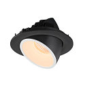 SLV LED Ceiling recessed luminaire NUMINOS� GIMBLE L, 2700K, 40�, black/white