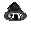 SLV LED Ceiling recessed luminaire NUMINOS� GIMBLE L, 2700K, 40�, black/chrome
