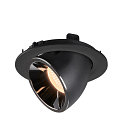 SLV LED Ceiling recessed luminaire NUMINOS� GIMBLE L, 2700K, 40�, black/chrome