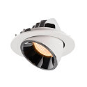 SLV LED Ceiling recessed luminaire NUMINOS� GIMBLE L, 2700K, 40�, white/chrome