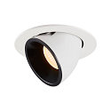 LED Ceiling recessed luminaire NUMINOS� GIMBLE L, 2700K, 55�, white/black