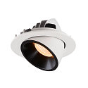 SLV LED Ceiling recessed luminaire NUMINOS� GIMBLE L, 2700K, 55�, white/black