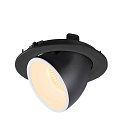SLV LED Ceiling recessed luminaire NUMINOS� GIMBLE L, 3000K, 20�, black/white