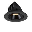 SLV LED Ceiling recessed luminaire NUMINOS� GIMBLE L, 3000K, 55�, black
