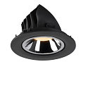 SLV LED Ceiling recessed luminaire NUMINOS� GIMBLE L, 3000K, 55�, black/chrome