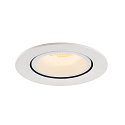 SLV LED Ceiling recessed luminaire NUMINOS� GIMBLE L, 3000K, 55�, white