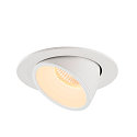 SLV LED Ceiling recessed luminaire NUMINOS� GIMBLE L, 3000K, 55�, white