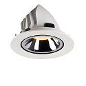 SLV LED Ceiling recessed luminaire NUMINOS� GIMBLE L, 3000K, 55�, white/chrome