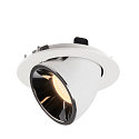 SLV LED Ceiling recessed luminaire NUMINOS� GIMBLE L, 3000K, 55�, white/chrome