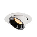 SLV LED Ceiling recessed luminaire NUMINOS� GIMBLE L, 3000K, 55�, white/chrome