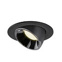 SLV LED Ceiling recessed luminaire NUMINOS� GIMBLE L, 4000K, 20�, black/chrome