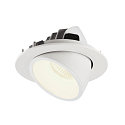 SLV LED Ceiling recessed luminaire NUMINOS� GIMBLE L, 4000K, 20�, white