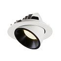 SLV LED Ceiling recessed luminaire NUMINOS� GIMBLE L, 4000K, 40�, white/black