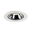 SLV LED Ceiling recessed luminaire NUMINOS� GIMBLE L, 4000K, 40�, white/chrome