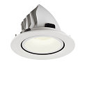 SLV LED Ceiling recessed luminaire NUMINOS� GIMBLE L, 4000K, 55�, white