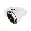 LED Ceiling recessed luminaire NUMINOS� GIMBLE L, 4000K, 55�, white/chrome