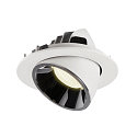 SLV LED Ceiling recessed luminaire NUMINOS� GIMBLE L, 4000K, 55�, white/chrome
