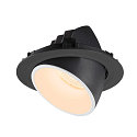 SLV LED Ceiling recessed luminaire NUMINOS� GIMBLE XL, 2700K, 55�, black/white