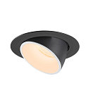 SLV LED Ceiling recessed luminaire NUMINOS� GIMBLE XL, 2700K, 55�, black/white