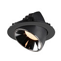 SLV LED Ceiling recessed luminaire NUMINOS� GIMBLE XL, 2700K, 55�, black/chrome