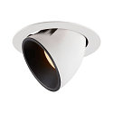 LED Ceiling recessed luminaire NUMINOS� GIMBLE XL, 2700K, 20�, white/black
