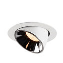 SLV LED Ceiling recessed luminaire NUMINOS� GIMBLE XL, 2700K, 20�, white/chrome